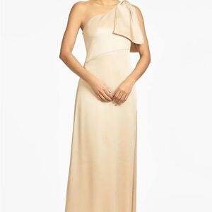 SACHIN & BABI "CHELSEA" ONE SHOULDER BOW GOWN